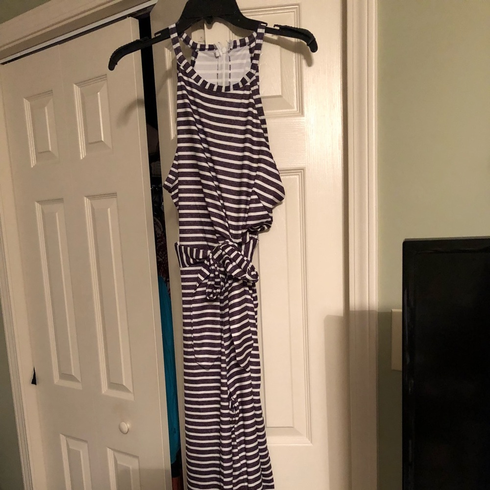 Black and white women’s jumpsuit